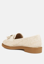 Foxford Tassle Detail Raffia Loafers