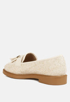 Foxford Tassle Detail Raffia Loafers