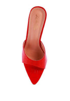 Women's Shoes - Heels French Cut High Heel Croc Slides