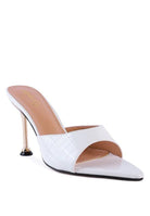 Women's Shoes - Heels French Cut High Heel Croc Slides