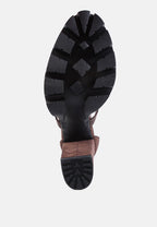 Fresh Daisy Harness Straps Block Heel Sandals
