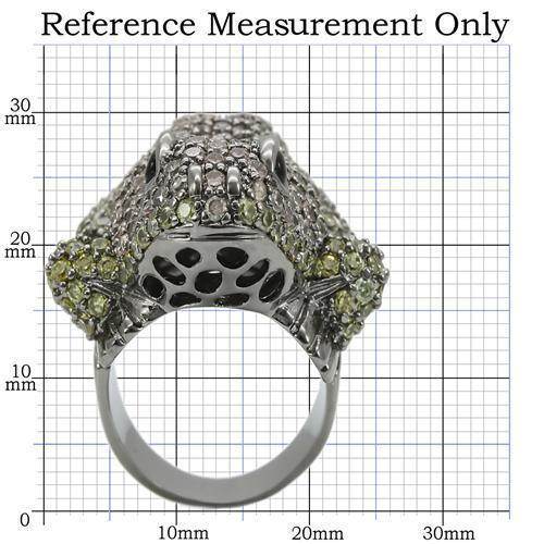 Silver frog ring for men adorned with sparkling stones and intricate details