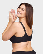 SheCurve black front closure underwire bra with adjustable straps for comfort and support