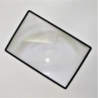 Full page magnifier for reading, black frame, lightweight design