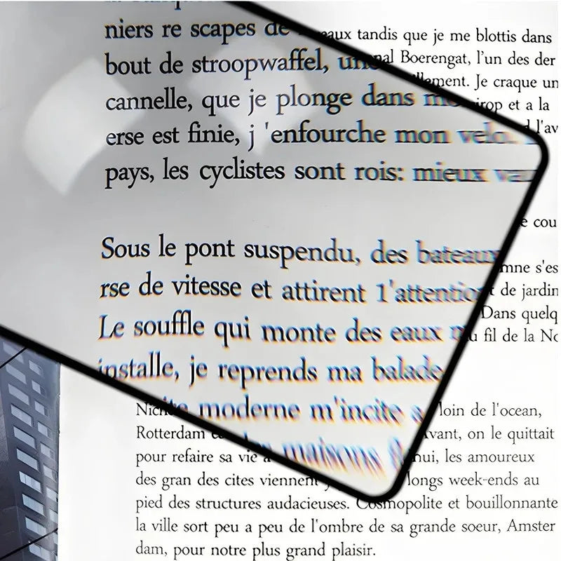 full page magnifier for reading, clear acrylic lens, lightweight design