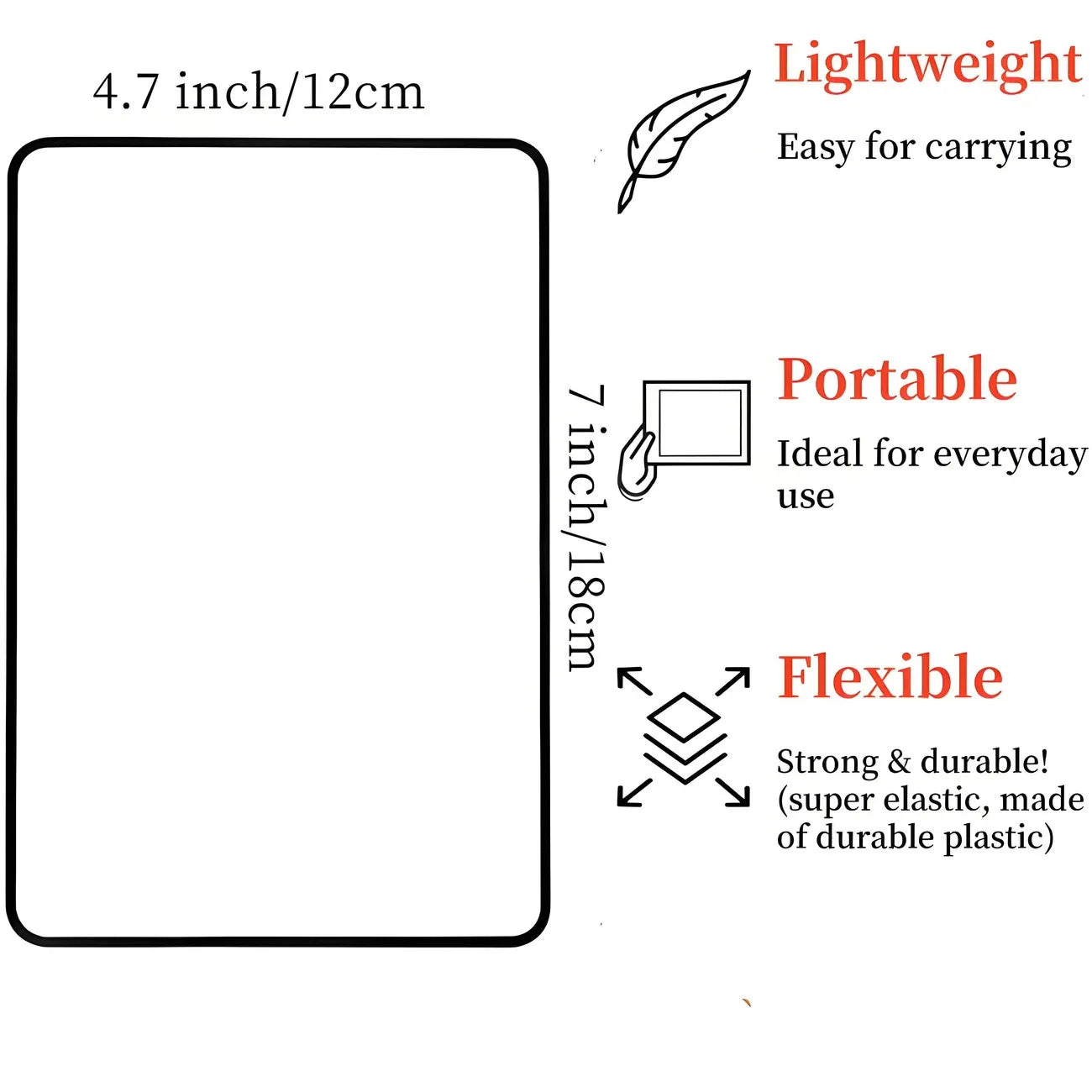 Clear full page magnifier for reading, portable and lightweight for everyday use