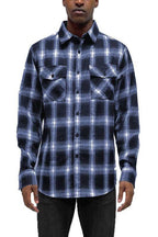 Full Plaid Checkered Flannel Long Sleeve - VacationGrabs