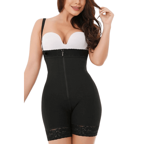 Full Size Zip Up Under-Bust Shaping Bodysuit - VacationGrabs