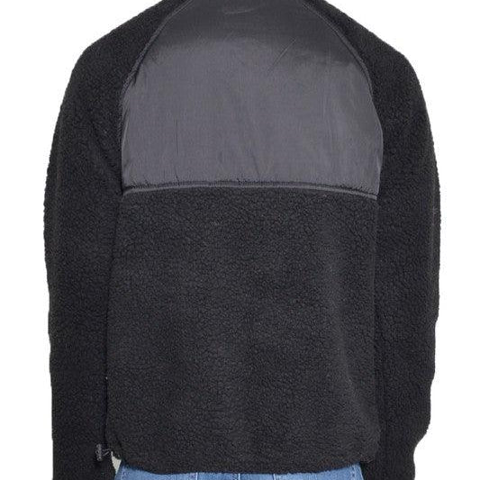 Men's Jackets Full Zip Sherpa Fleece Jacket