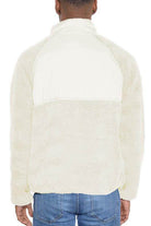 Men's WEIV full zip sherpa jacket in cream color with a cozy design perfect for cold weather