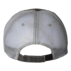 Back view of an Ocean and 7th funny embroidered hat for men with mesh design and adjustable strap