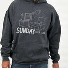 ATTA TOOD Funny Football Hoodie featuring a Couch and TV graphic, perfect for game day lounging