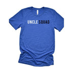 Wildberry Waves blue men's tee with Uncle Squad text funny uncle shirts design