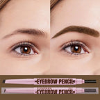 waterproof eyebrow pencil for women in pink with dual-sided brush