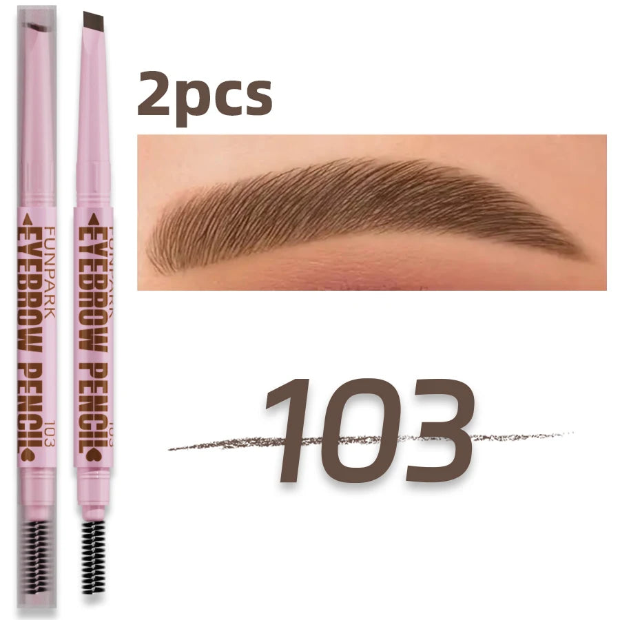 2pcs waterproof eyebrow pencil for women in shade 103 with brow brush