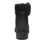 Rag Company women's fur collar hiking boots with a stylish black design and sturdy sole for outdoor adventures