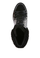 Rag Company fur lined heeled boots with lace-up design for stylish winter footwear