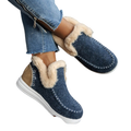 Furry Suede Round Toe Flat Sneakers