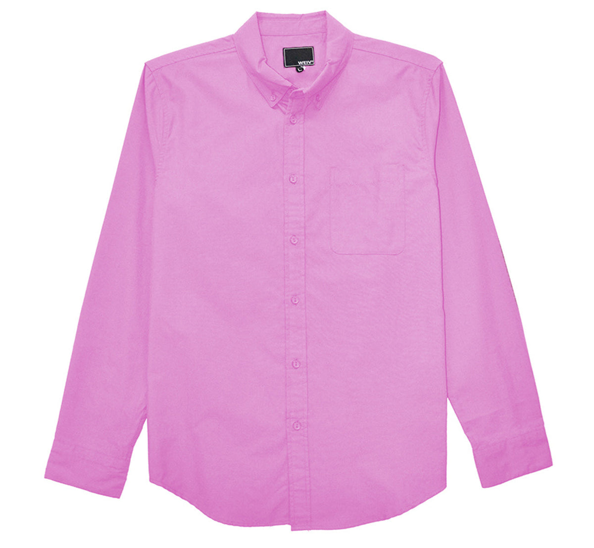 Classic Long Sleeve Button-Down Shirt with Chest Pocket