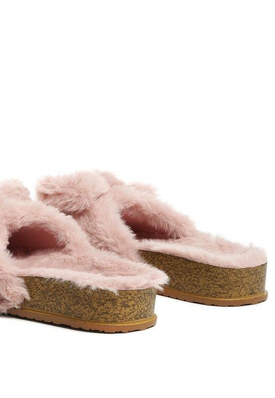 Women's Shoes - Flats Fuzz Bow Fur Flats