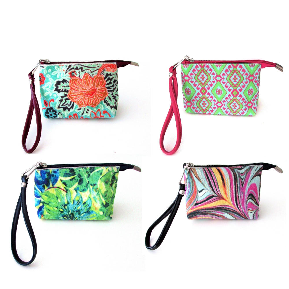 Travel Friendly Pattern Wristlet Bags