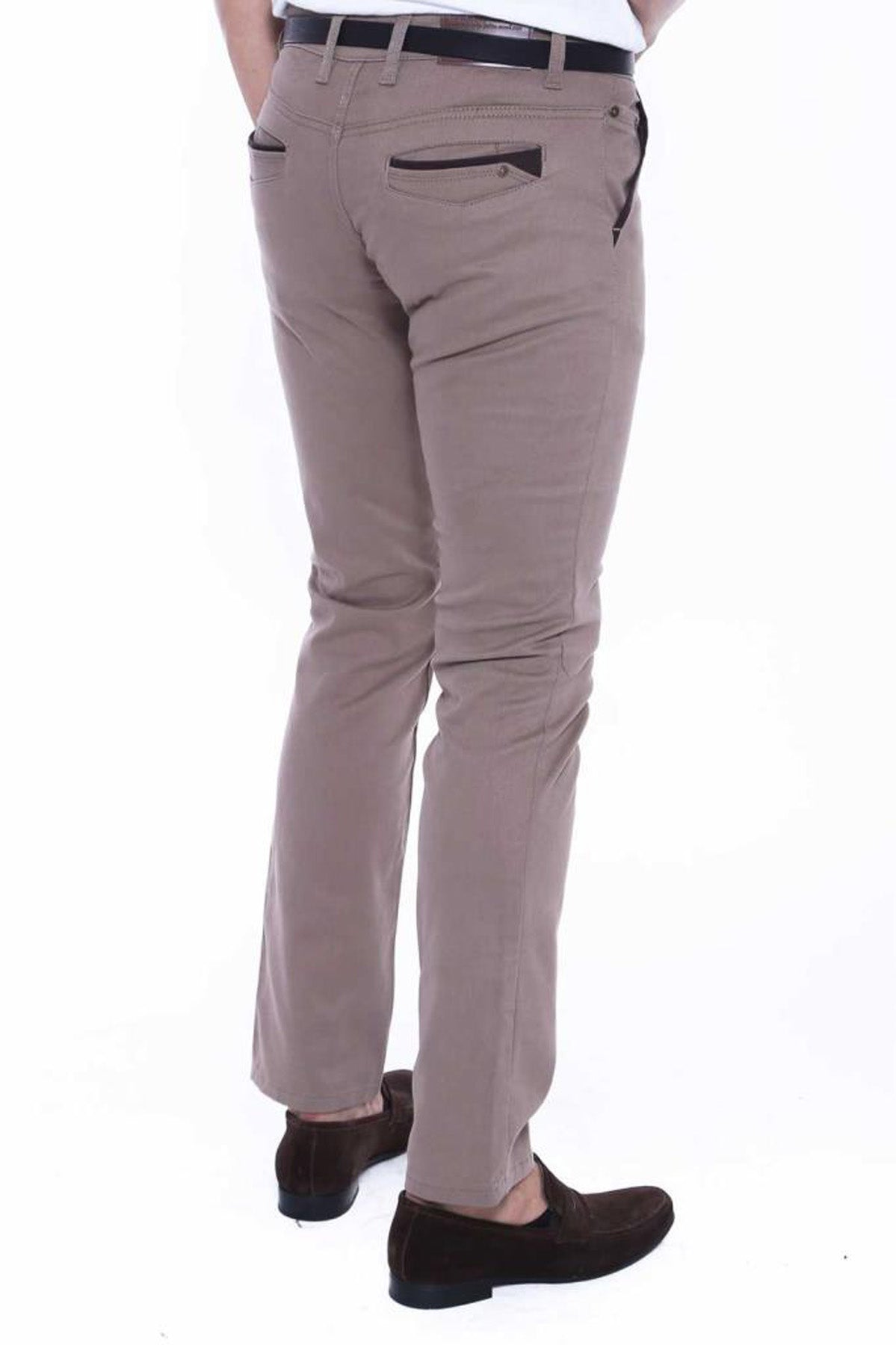 Gabardin Beige Men Pants – side view