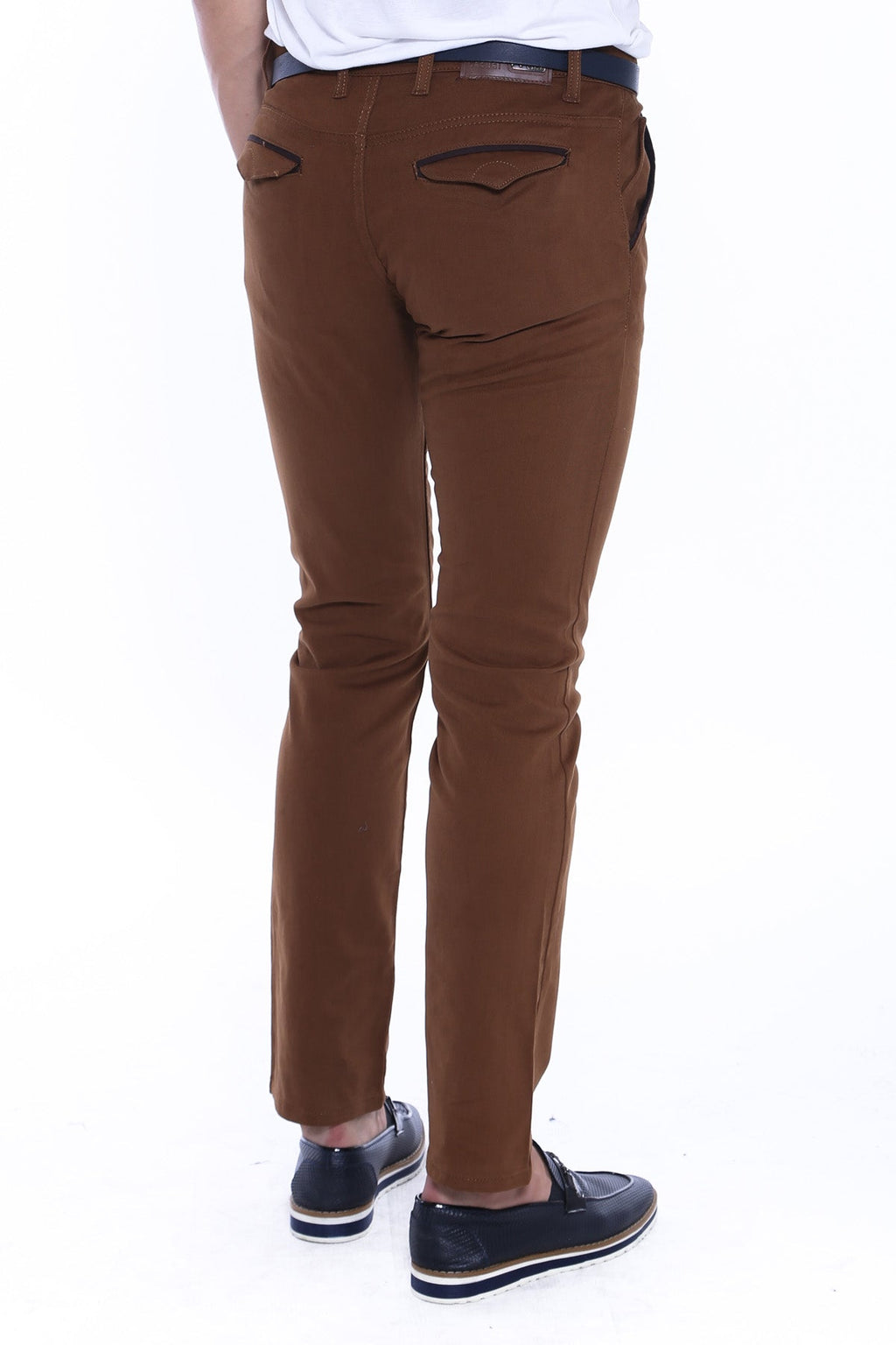 Gabardin Tan Men Pants by Wessi – styled view