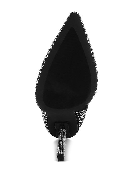 Rag Company gem embellished ankle boots featuring a sleek pointed toe design and stylish embellishments