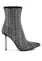 Rag Company gem embellished ankle boots with pointed toe and stiletto heel for a glamorous look