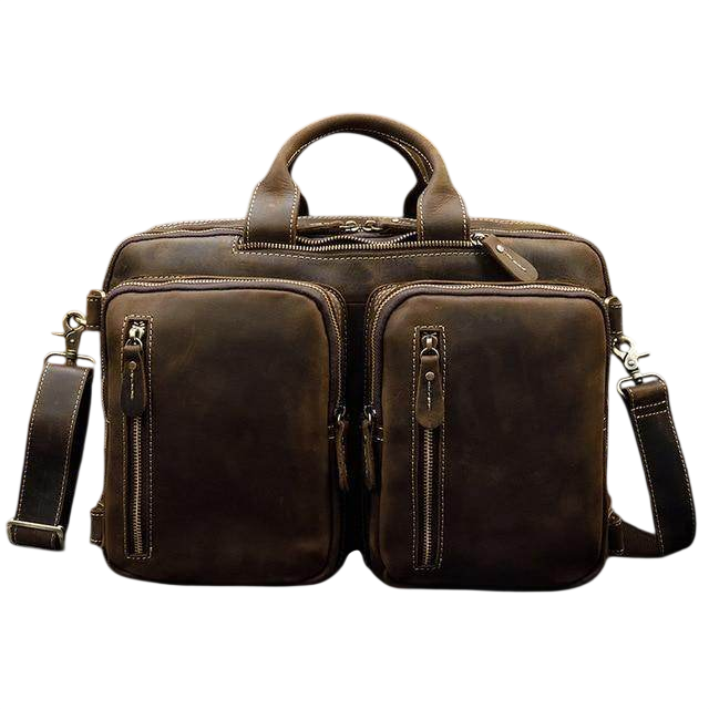 VacationGrabs Genuine Leather Backpack Briefcase