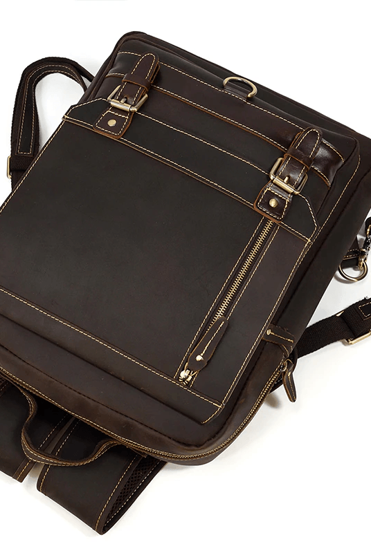 Luggage & Bags - Backpacks Genuine Leather Backpack Mens Travel Bag 15 Inch Laptop