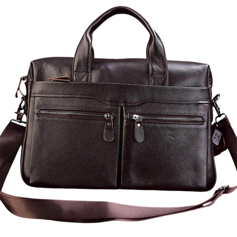 Small Genuine Leather Travel-Friendly Briefcase Messenger