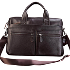 Small Genuine Leather Travel-Friendly Briefcase Messenger