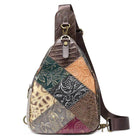 Stylish genuine leather hobo bags with a unique patchwork design in various colors