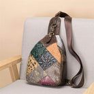 Stylish genuine leather hobo bags with a patchwork design for fashionable outings