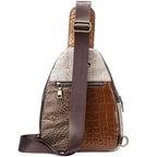 Stylish genuine leather hobo bags in mixed colors with an adjustable shoulder strap and zippered pockets