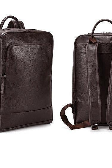 Luggage & Bags - Backpacks Genuine Leather Laptop Backpack 15.6 In Laptop Computer Bag Usb
