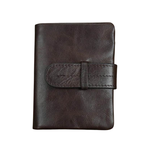 Genuine Leather Long Wallet for Men & Women Anti-Theft Purse