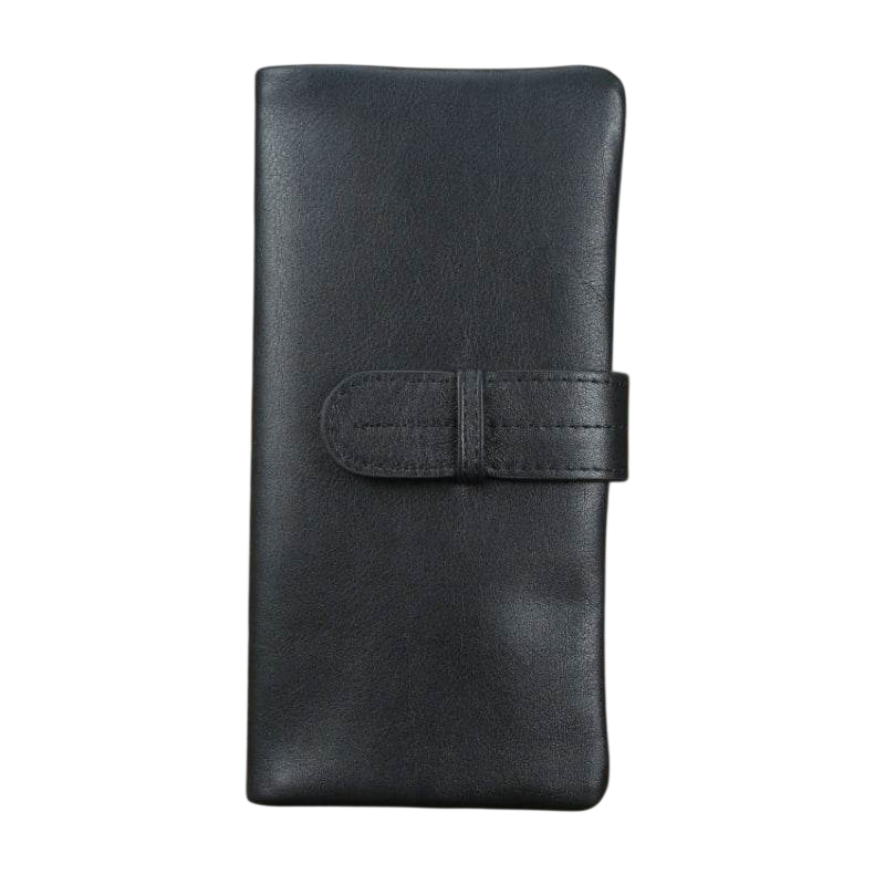 Genuine Leather Long Wallet for Men & Women Anti-Theft Purse