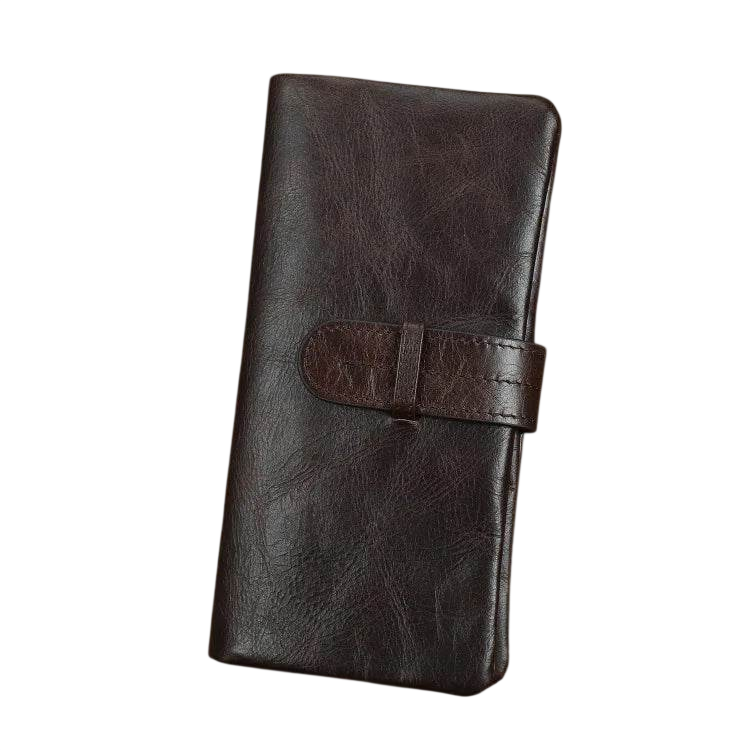 Genuine Leather Long Wallet for Men & Women Anti-Theft Purse