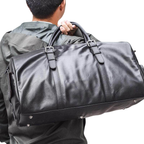 VacationGrabs Genuine Leather Luggage Duffel Bag