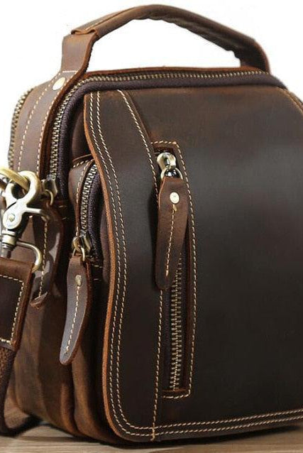 Luggage & Bags - Shoulder/Messenger Bags Genuine Leather Messenger Bags Retro Design Crossbody Bag