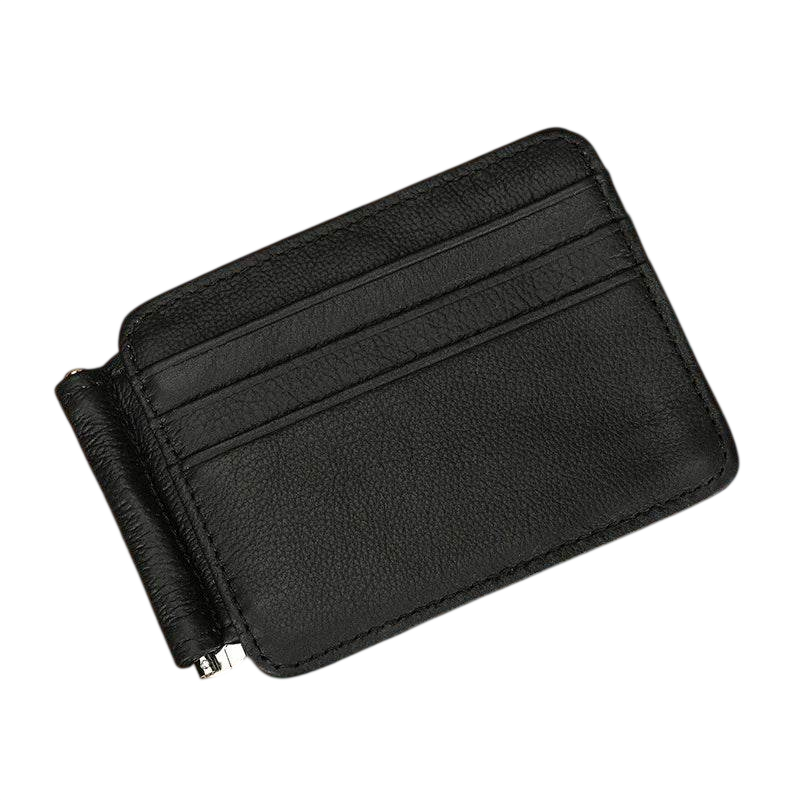 Genuine Leather Money Clip Wallet for Men & Women Card