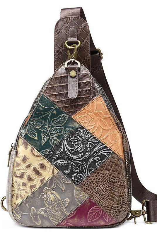 Wallets, Handbags & Accessories Genuine Leather Patchwork Hobo Sling Shoulder Bags For Women