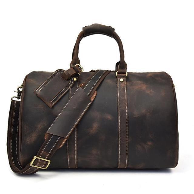 Luggage & Bags - Duffel Genuine Leather Weekender Duffel Bags In 3 Shades Of Brown