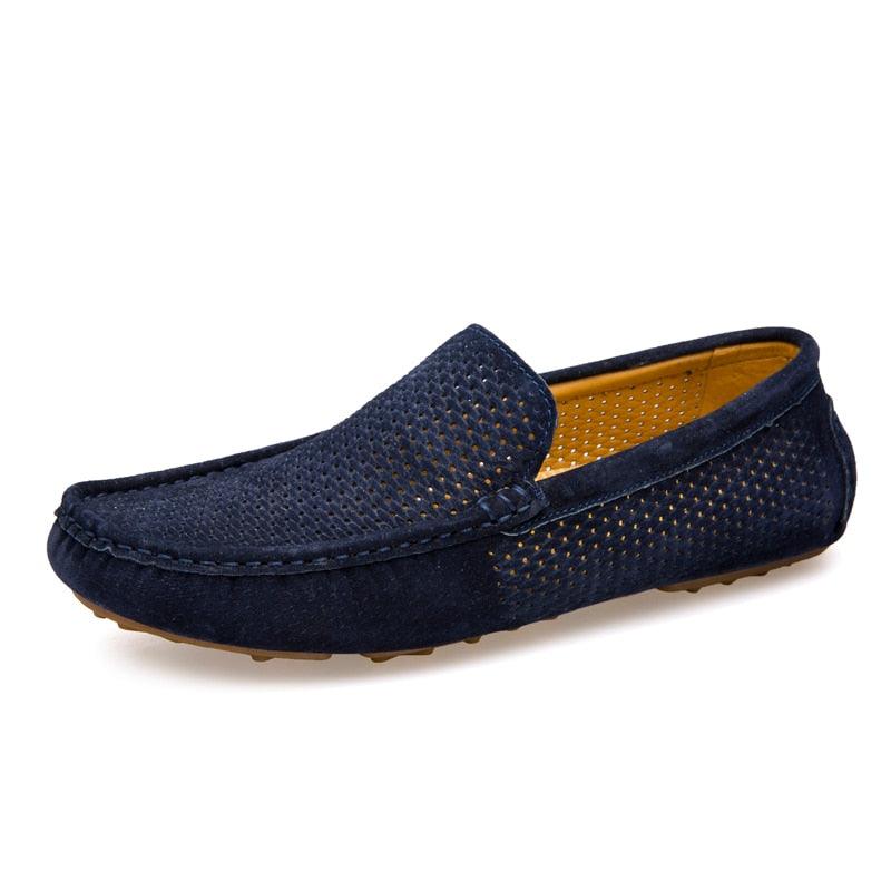 Men's Shoes - Loafers Genuine Suede Leather Men Shoes Casual Breathable Moccasins