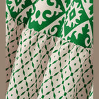 Geometric Elastic Waist Maxi Skirt - VacationGrabs