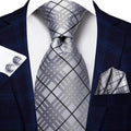Geometric Pattern Neckties For Men Silk Tie Sets Square - VacationGrabs