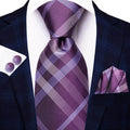 Geometric Pattern Neckties For Men Silk Tie Sets Square - VacationGrabs