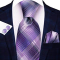 Geometric Pattern Neckties For Men Silk Tie Sets Square - VacationGrabs